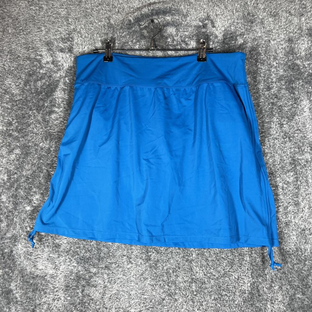 Kiava Swim Skirt Bottom Womens XL Blue Built In Brief Adjustable Drawstring